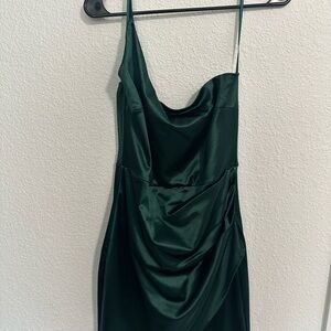 Windsor Emerald Green Short One Shoulder Spaghetti‎ Strap Dress XL